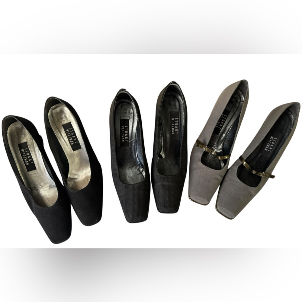Stuart Weitzman working Women's Black and Gray Heels Size 8.5 M​